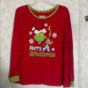 Dr. Seuss Christmas Red Grinch Pajama Top